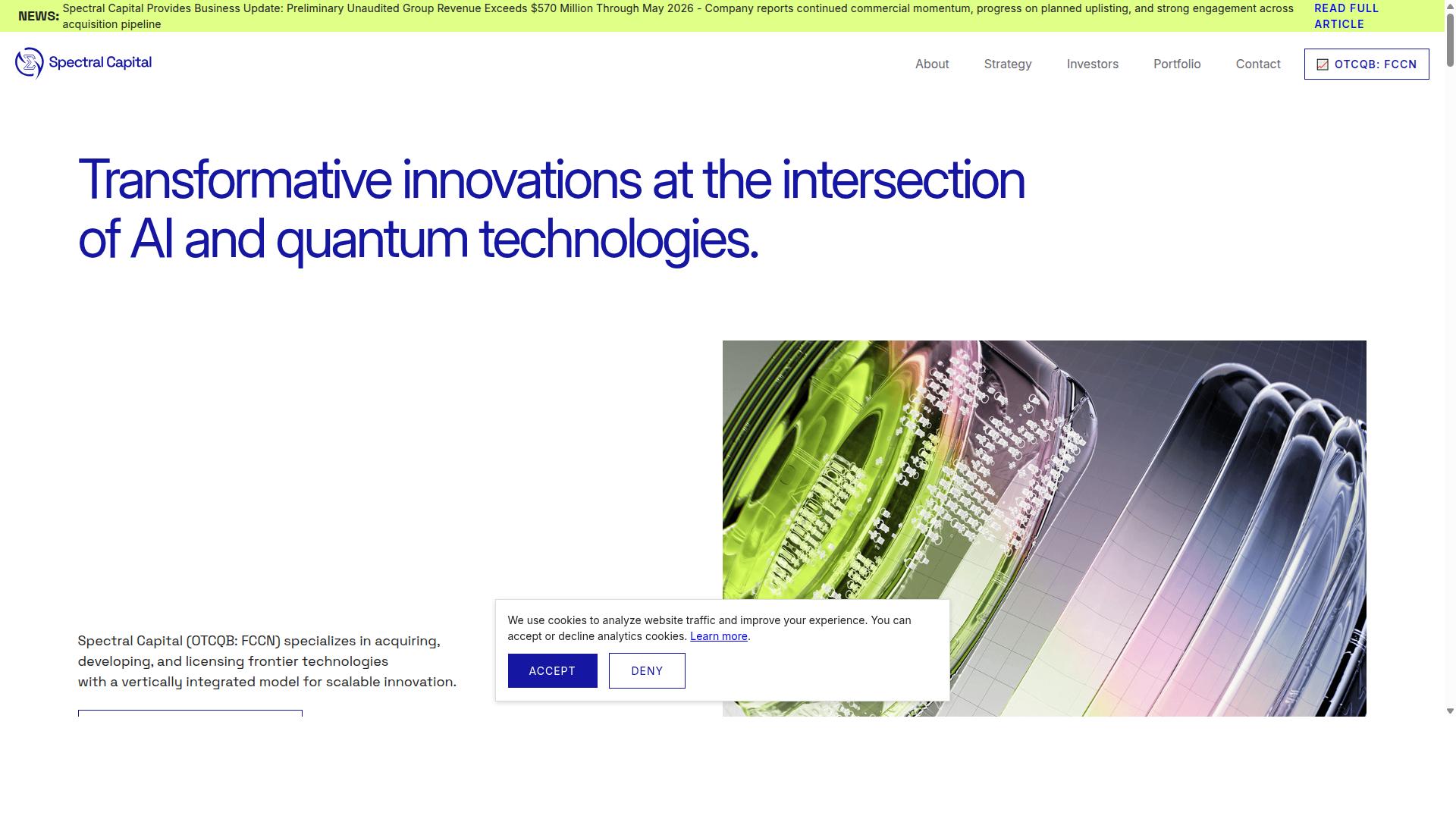 Spectral Capital Corporation website