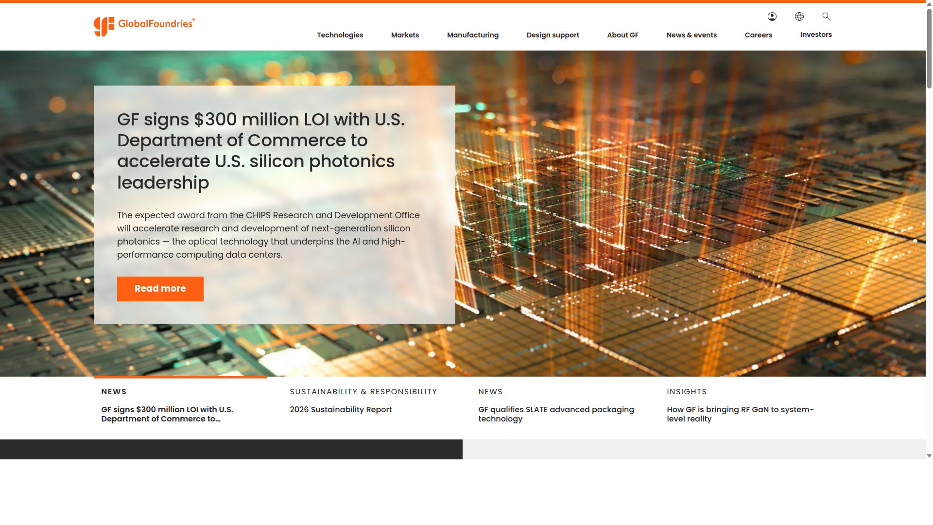 GlobalFoundries website